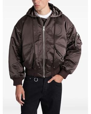 Etudes Studio Logo-patch hooded jacket - Negro