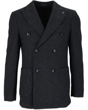 Brera Orologi Blazer Texturizado Con Doble Botonadura - Negro