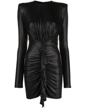 Alexandre Vauthier ラッフル ミニドレス - ブラック