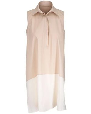 Antonelli Colorblock Sleeveless Mini Dress - White