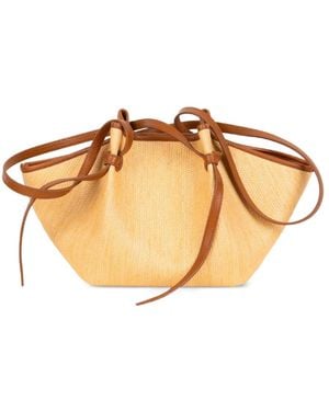 Yuzefi Mochi Leather-Trim Tote Bag - Natural