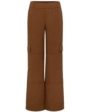 Anatomie Pantalon Ample Herron À Poches Cargo - Brown
