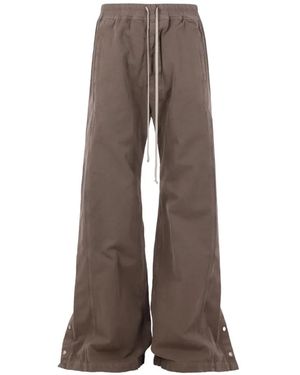 Rick Owens Press-Stud Drawstring Trousers - Brown