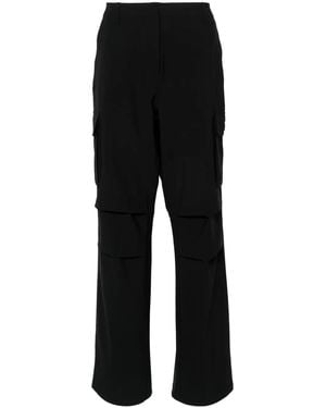 Coperni Pantaloni A Gamba Ampia Con Applicazione - Nero