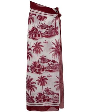 MC2 Saint Barth Self-Tie Sarong - Red