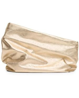 Marsèll Fantasmino Asymmetric Leather Clutch - Natural