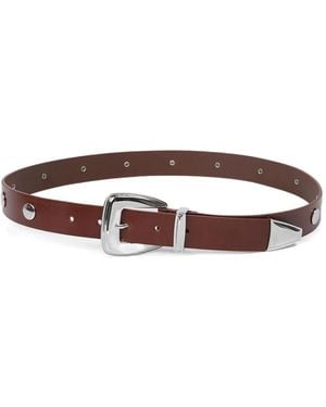 Frankie Shop Perth Studded Leather Belt - Brown