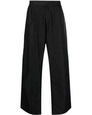GmbH Hammer-Jacquard Straight-Leg Trousers - Blue