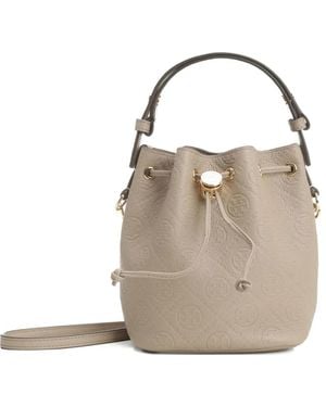 Tory Burch Bolso bombonera mini con distintivo en relieve - Metálico
