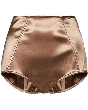 ROOM76 Satin Brief Shorts - Brown