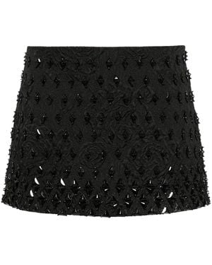 Amen Falda corta en jacquard - Negro