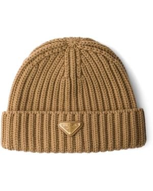 Prada Wool Beanie - Natural
