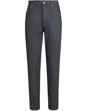 Brunello Cucinelli Pantalon Ample À Coupe Sarouel - Bleu