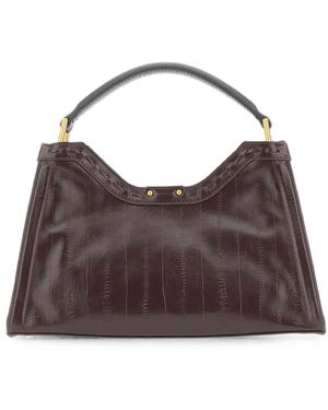 Gianni Chiarini Medium Aurora Striped-Effect Shoulder Bag - Brown