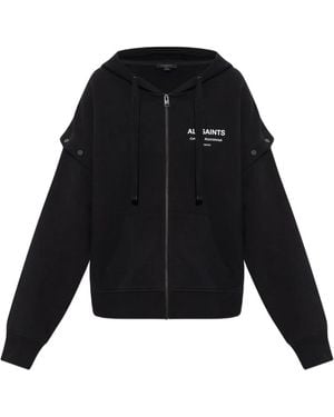 AllSaints Omnium Amphia Zip-Up Hoodie - Black
