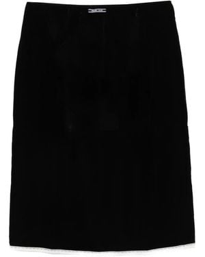 Prada Velvet midi skirt - Schwarz