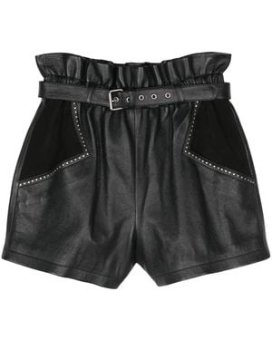 Saint Laurent Shorts Mit Nieten - Schwarz
