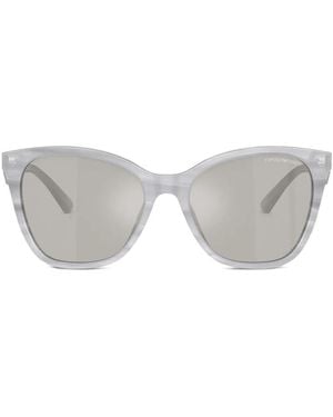 Emporio Armani Geometric-Frame Sunglasses - Grey