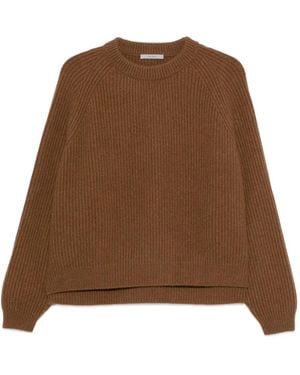 Dusan Ribbed Crew-Neck Sweater - Brown