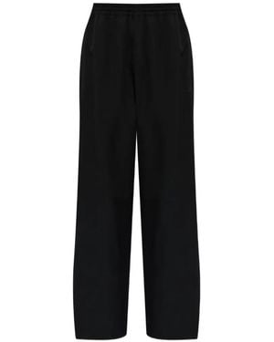 Balenciaga Elasticated-Waistband Logo-Embroidered Track Trousers - Black