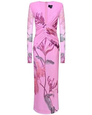 PATBO Robe Mi-Longue À Fleurs - Pink