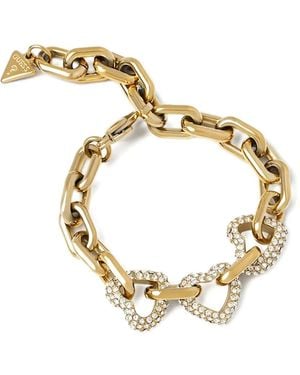 Guess Pulsera De Cadena Beloved Con Motivo De Corazón - Metálico