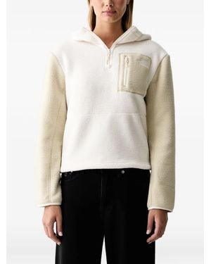The North Face Yumiori 1/4 Zip Novelty Hooded Fleece Jacket - White