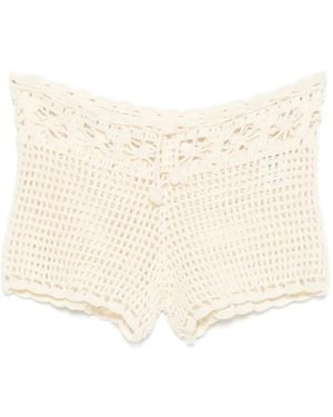 TERRY PUESTO Short Lido En Crochet - Natural