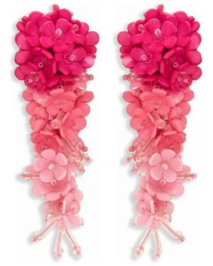 Oscar de la Renta Flower-Detailing Earrings - Pink
