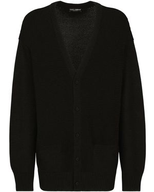 Dolce & Gabbana Vネック カーディガン - ブラック