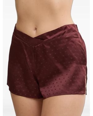 Chantelle Patterned Pajama Shorts - Red