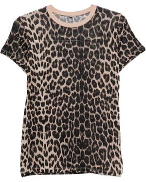 Baserange Leopard-Print T-Shirt - Black