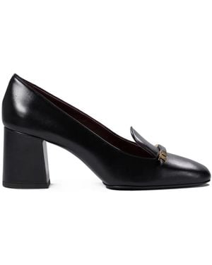 KHAITE Logo-Engraved Court Shoes - Black