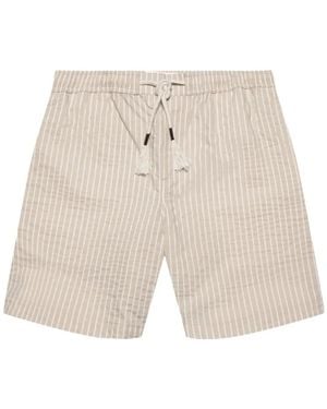 Orlebar Brown Sonoran Shorts Met Seersucker-Streep - Wit