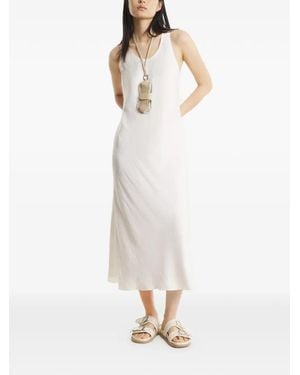 Maison Kitsuné Robe À Dos Nageur Et Effet Froissé - White
