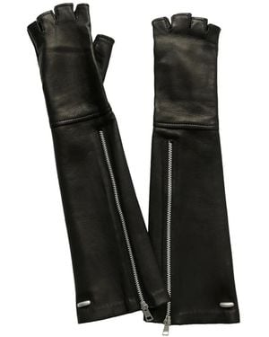 Our Legacy Zip-Fastening Fingerless Gloves - Black