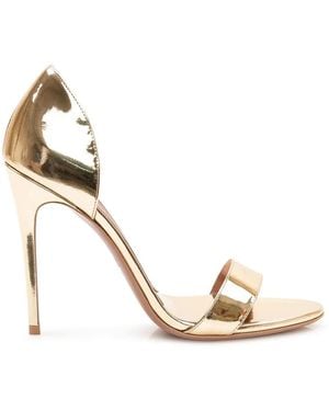 Paris Texas Vera Slingback Court Shoes - Metallic
