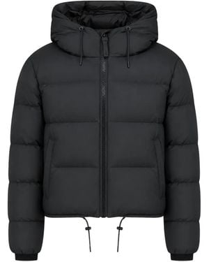 Rains Alta Hooded Puffer Jacket - Black