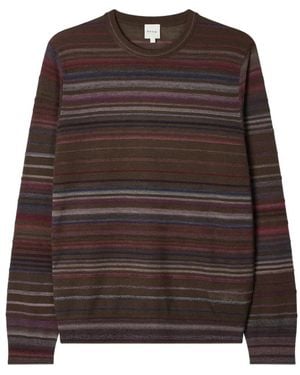 Paul Smith Gestreifter Merinopullover - Braun