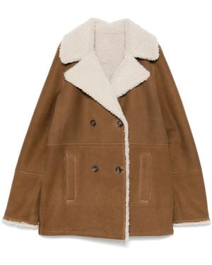 Yves Salomon Suede Jacket - Brown
