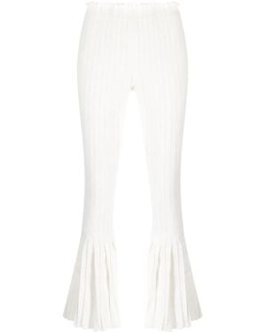 Sacai Pleated Cropped Trousers - White