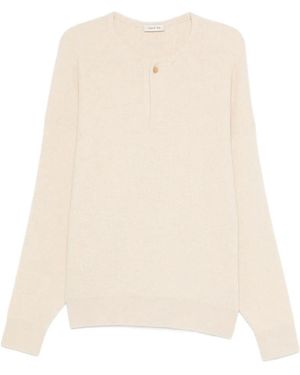 Fear Of God Waffelstrick-Pullover mit Knopfleiste - Natur