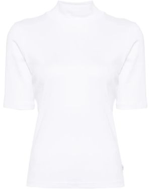 agnès b. Mock Neck T-Shirt - White