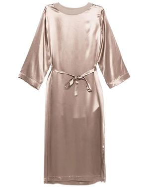 Peserico Satin Midi Dress - Pink