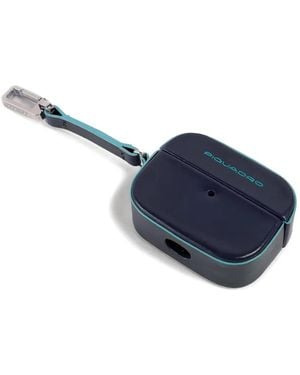 Piquadro Airpods Pro Leather Case - Blue