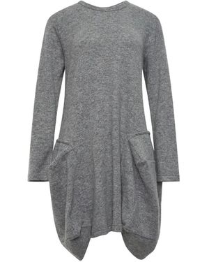 Comme des Garçons Paneled Crew-Neck Mini Dress - Gray