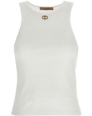 Twinset Oval T タンクトップ - ホワイト