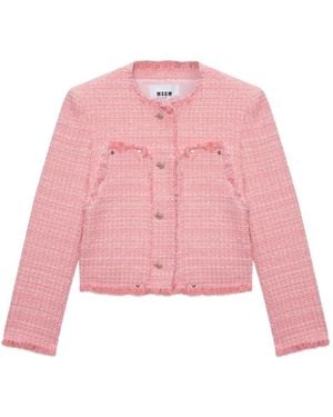MSGM Chaqueta Deshilachada - Rosa