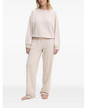DKNY Logo-Print Pajamas - Natural