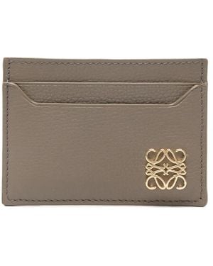 Loewe Anagram Leather Card Case - Grey
